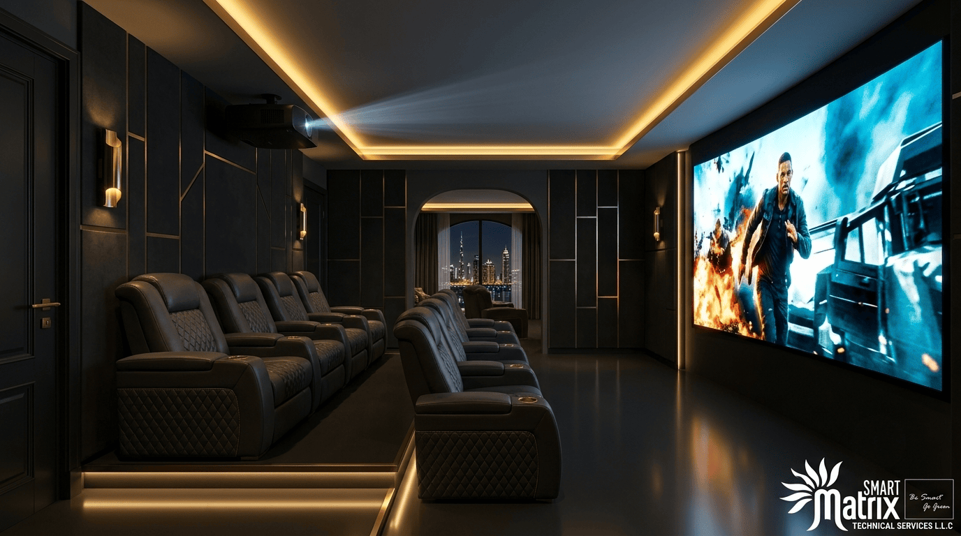 Home Theatre Projector Dubai | 4K Home Cinema Projector Installation UAE | Smart Matrix